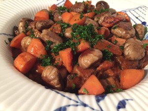 Kalvesauté marengo