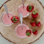 Jordbærmilkshake med hyldeblomst