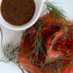 Gravad laks med rævesauce