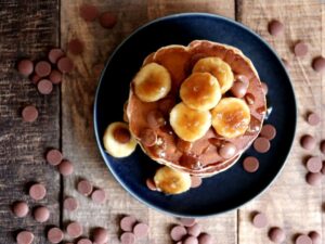 Pandekager med bananer