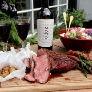 Grillet culotte med rabarberbarbecuesauce