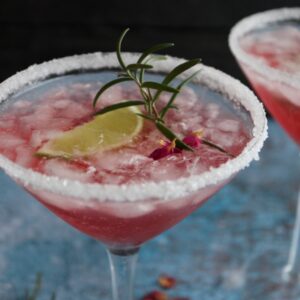 Pink gin cocktail