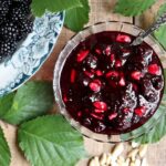 Brombærmarmelade med mandler og appelsin
