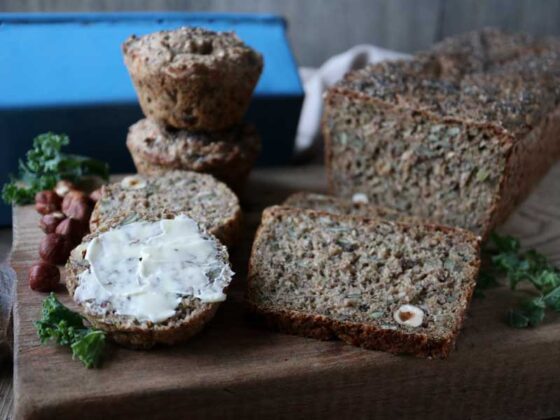 Grønkålsrugbrød med øl og nødder