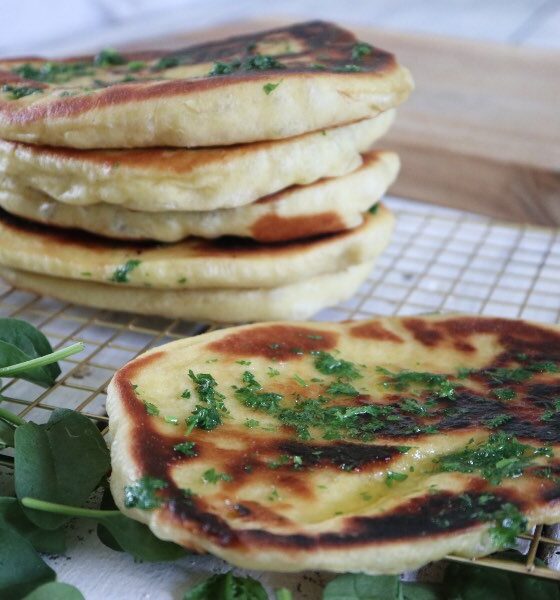 Pandebagte naanbrød